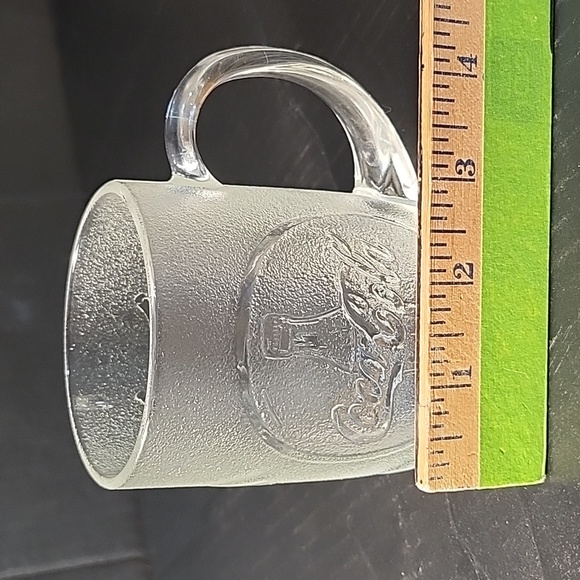 Vintage Pair of 10 oz COCA-COLA FROSTED ETCHED MUGS, 4" H - Picture 8 of 8